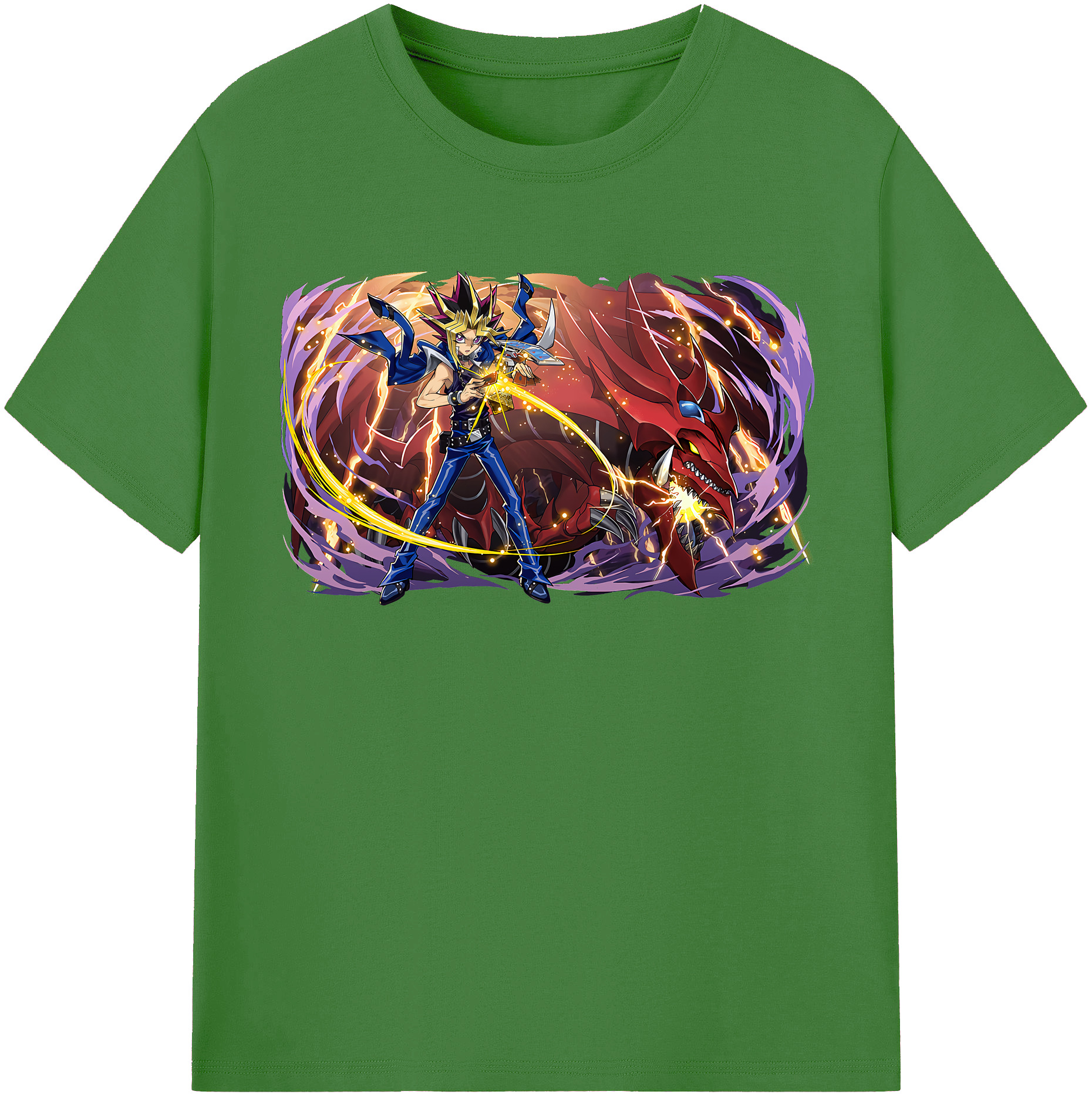 （画像用） 遊☆戯☆王 Yu-Gi-Oh! レディースカジュアルプリントTシャツ（綿100％）